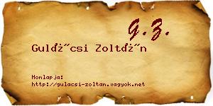 Gulácsi Zoltán névjegykártya